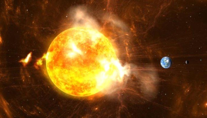 علماء يحذرون: عاصفة شمسية كبرى قد تضرب الأرض هذا الأسبوع وتهدد بمخاطر كبيرة على الشبكات والاتصالات علماء يحذرون: عاصفة شمسية كبرى قد تضرب الأرض هذا الأسبوع وتهدد بمخاطر كبيرة على الشبكات والاتصالات