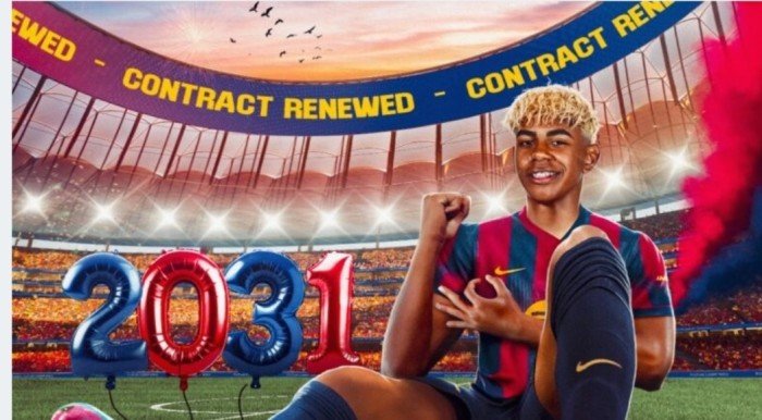 رسميا.. برشلونة يعلن تمديد عقد نجمه لامين يامال حتى 2031 رسميا.. برشلونة يعلن تمديد عقد نجمه لامين يامال حتى 2031