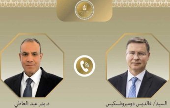 وزير الخارجية المصري: نتطلع لمواصلة التعاون مع المفوض الأوروبي لتشجيع الاستثمارات في البلاد