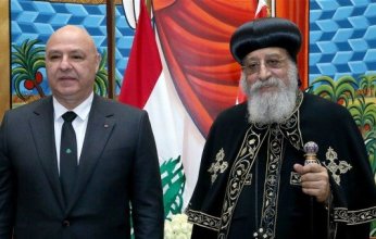 البابا تواضروس يستقبل الرئيس اللبناني في المقر البابوي