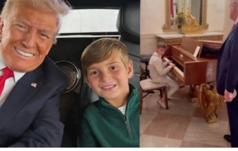شاهد | بالفيديو.. حفيد ترامب يُبهر جدّه بأول مقطوعة موسيقية أمامه