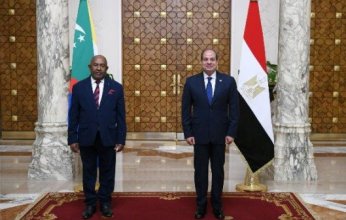 المتحدث الرئاسي بمصر ينشر صور الرئيس السيسي يستقبل رئيس جمهورية القُمر المتحدة