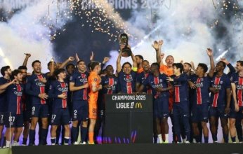 احتفال خاص للمغربي أشرف حكيمي بلقب الدوري الفرنسي مع باريس سان جيرمان