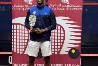 لاعب الاسكواش الكويتي عذبي جمعان يحل ثانيا في بطولة الاتحاد القطري الدولية