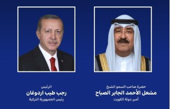 أمير الكويت يتلقى اتصالا هاتفيا من الرئيس التركي