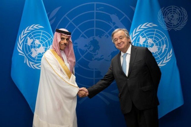 وزير الخارجية السعودي وأمين الأمم المتحدة يبحثان تحضيرات المؤتمر الدولي لتسوية القضية الفلسطينية وزير الخارجية السعودي وأمين الأمم المتحدة يبحثان تحضيرات المؤتمر الدولي لتسوية القضية الفلسطينية