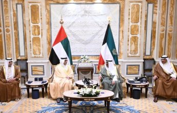 أمير الكويت يستقبل نائب رئيس دولة الامارات نائب رئيس الوزراء رئيس ديوان الرئاسة