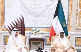 أمير الكويت يستقبل رئيس مجلس الوزراء ورئيس الوزراء القطري ويتسلم رساله خطية من أمير دولة قطر