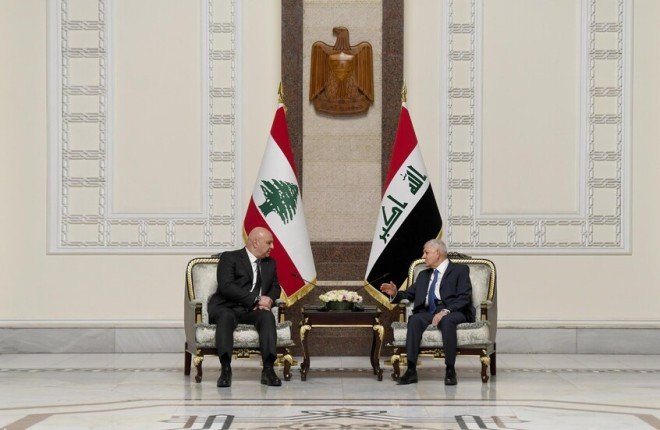 من بغداد.. الرئيس العراقي يؤكد لجوزيف عون: العراق يواصل دعمه للبنان واستقراره من بغداد.. الرئيس العراقي يؤكد لجوزيف عون: العراق يواصل دعمه للبنان واستقراره