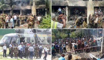 بالفيديو.. قتلى وجرحى جراء تحطم طائرة عسكرية سقطت فى حرم مدرسة وكلية ببنجلاديش