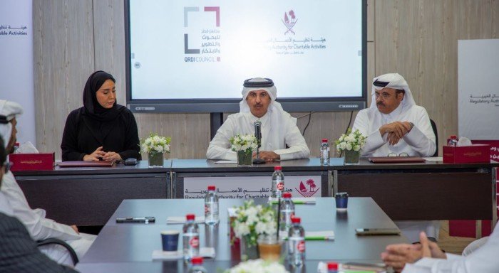 تعاون بين "تنظيم الأعمال الخيرية" و"مجلس قطر للبحوث" لتطوير العمل الخيري والإنساني تعاون بين "تنظيم الأعمال الخيرية" و"مجلس قطر للبحوث" لتطوير العمل الخيري والإنساني
