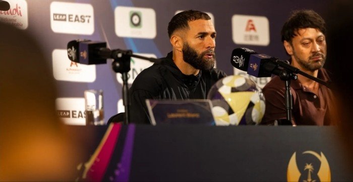 بنزيما يتحدث عن مواجهة رونالدو في كأس السوبر السعودي بنزيما يتحدث عن مواجهة رونالدو في كأس السوبر السعودي
