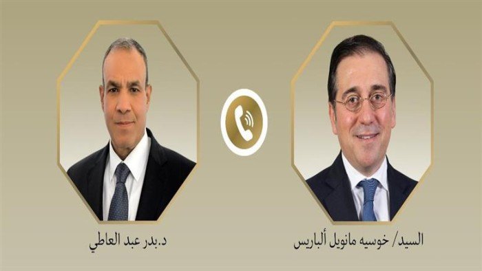هاتفياً.. مصر وإسبانيا تبحثان العلاقات الثنائية ووقف إطلاق النار في غزة هاتفياً.. مصر وإسبانيا تبحثان العلاقات الثنائية ووقف إطلاق النار في غزة
