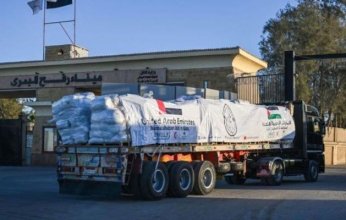 20 شاحنة مساعدات إماراتية تعبر رفح في طريقها إلى غزة