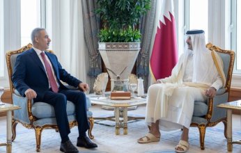 أمير قطر يبحث مع وزير الخارجية التركي الأوضاع في الأراضي الفلسطينية المحتلة وسوريا