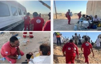 الهلال الأحمر المصري يزور مصابي حادث قطار مطروح