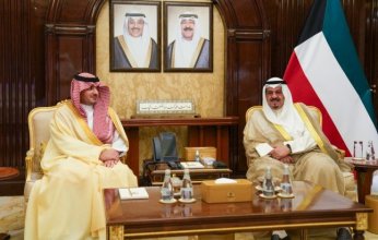 رئيس مجلس الوزراء الكويتي يستقبل وزير الداخلية بالمملكة العربية السعودية