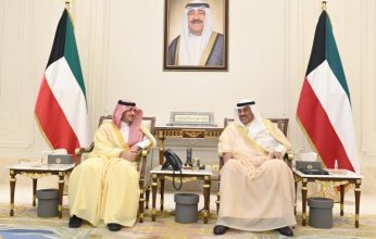 ولي عهد الكويت يستقبل النائب الأول لرئيس مجلس الوزراء وزير الداخلية ووزير الداخلية السعودي