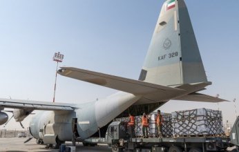وصول الطائرة الـ12 ضمن الجسر الجوي الكويتي لإغاثة غزة