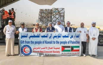 إقلاع الطائرة الـ12 من الجسر الجوي الكويتي الثاني على متنها 10 أطنان من المساعدات لإغاثة غزة