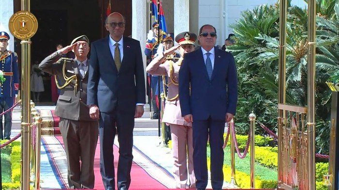 مصر.. بدء مباحثات الرئيس السيسي ونظيره السنغافوري بقصر الاتحادية مصر.. بدء مباحثات الرئيس السيسي ونظيره السنغافوري بقصر الاتحادية