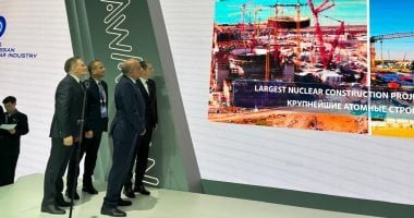 وزير الكهرباء يشهد مراسم نقل وعاء ضغط المفاعل النووى الأول من روسيا للضبعة وزير الكهرباء يشهد مراسم نقل وعاء ضغط المفاعل النووى الأول من روسيا للضبعة