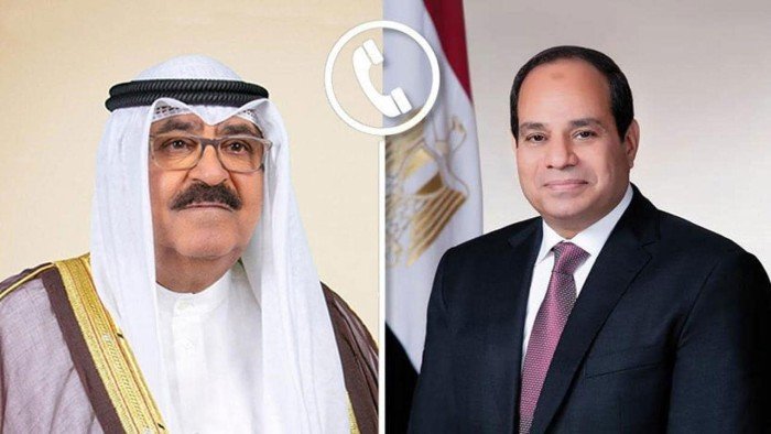 الرئيس السيسي وأمير الكويت يتبادلان هاتفيًا الرؤى بشأن المستجدات الإقليمية الرئيس السيسي وأمير الكويت يتبادلان هاتفيًا الرؤى بشأن المستجدات الإقليمية