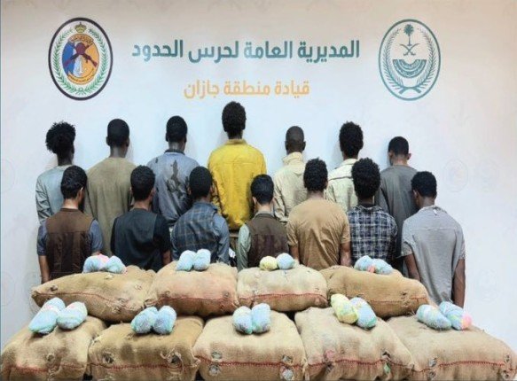 ضبط 14 شخصًا لمحاولتهم تهريب كمية من نبات القات المخدر بجازان ضبط 14 شخصًا لمحاولتهم تهريب كمية من نبات القات المخدر بجازان