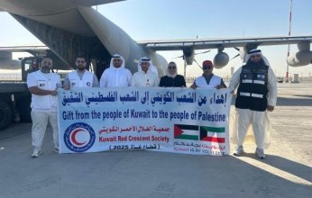 إقلاع الطائرة الـ16 من الجسر الجوي الكويتي الثاني محملة بعشرة أطنان من المساعدات لإغاثة غزة