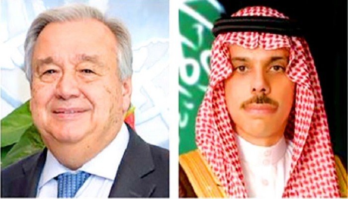 بن فرحان وجوتيريش يبحثان المستجدات الإقليمية والدولية ذات الاهتمام المشترك بن فرحان وجوتيريش يبحثان المستجدات الإقليمية والدولية ذات الاهتمام المشترك