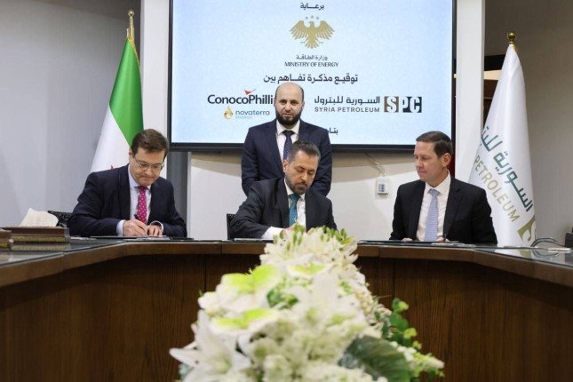 سوريا وأمريكا توقعان مذكرة تفاهم لتطوير حقول الغاز