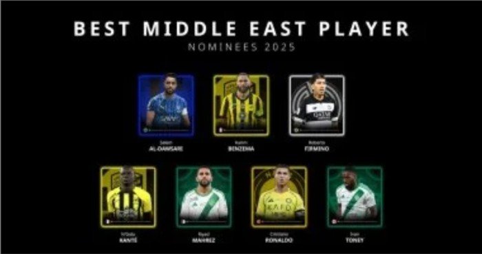 رونالدو ينافس بنزيما على جائزة الأفضل في الشرق الأوسط بـ جلوب سوكر رونالدو ينافس بنزيما على جائزة الأفضل في الشرق الأوسط بـ جلوب سوكر