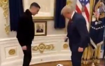 ترامب ينشر فيديو يلعب الكرة مع رونالدو بالمكتب البيضاوي