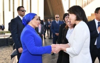 انتصار السيسي: أشعر بالفخر باستقبال قرينة الرئيس الكوري وضيوفنا الكرام بالمتحف المصرى الكبير