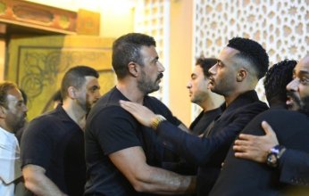 بالصور.. بدء عزاء والد الفنان محمد رمضان بمسجد الشرطة بالشيخ زايد