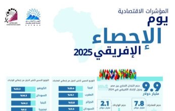 جهاز الإحصاء: 7.8 مليار دولار صادرات مصر إلى دول الاتحاد الأفريقي عام 2024