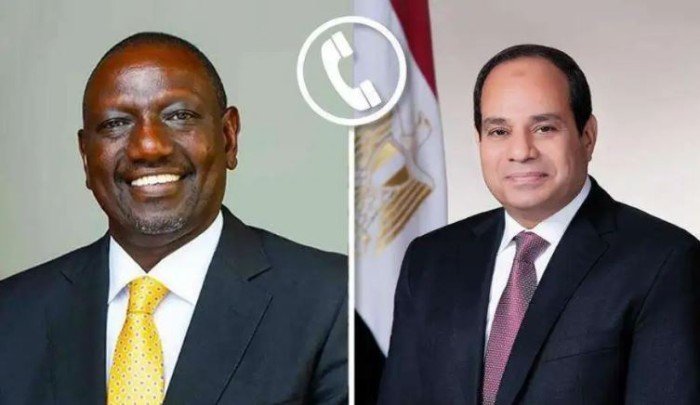 الرئيس السيسي يتلقى اتصالًا هاتفيا من نظيره الكيني