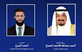 رئيس الوزراء الكويتي يهنئ الرئيس السوري بذكرى يوم التحرير لبلاده