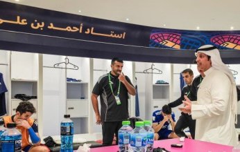 وزير الشباب الكويتي يزور لاعبي منتخب الكويت عقب مباراتهم أمام الأردن في كأس العرب بقطر
