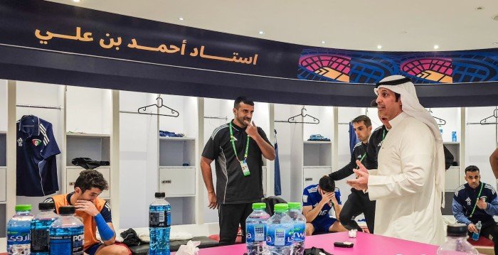 وزير الشباب الكويتي يزور لاعبي منتخب الكويت عقب مباراتهم أمام الأردن في كأس العرب بقطر وزير الشباب الكويتي يزور لاعبي منتخب الكويت عقب مباراتهم أمام الأردن في كأس العرب بقطر