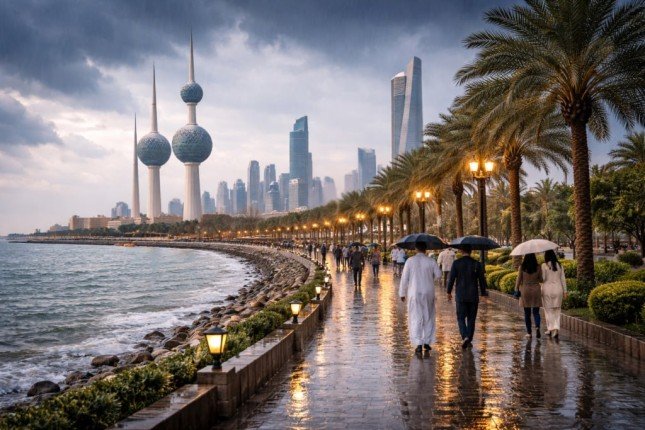 طقس الكويت المتوقع اليوم الجمعة.. بارد مع فرصة لأمطار خفيفة متفرقة طقس الكويت المتوقع اليوم الجمعة.. بارد مع فرصة لأمطار خفيفة متفرقة