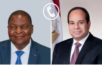الرئيس السيسي يهنئ رئيس أفريقيا الوسطى بمناسبة إعادة انتخابه