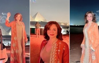 إلهام شاهين تخطف الأنظار في أحدث ظهور أمام الأهرامات