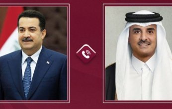 أمير قطر يتلقى اتصالا هاتفيا من رئيس الوزراء العراقي