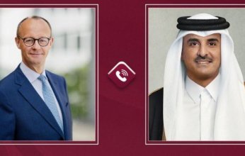 أمير قطر يتلقى اتصالاً هاتفياً من المستشار الألماني