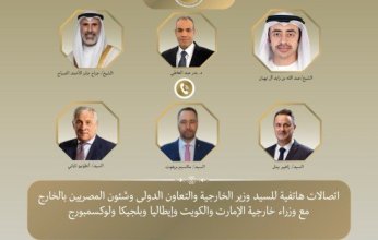 مصر.. وزير الخارجية يبحث مع وزراء خارجية الإمارات والكويت وإيطاليا وبلجيكا ولوكسمبورج خفض التصعيد في المنطقة