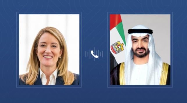 رئيسة البرلمان الأوروبي تدين الاعتداءات الإيرانية على أراضي الإمارات رئيسة البرلمان الأوروبي تدين الاعتداءات الإيرانية على أراضي الإمارات