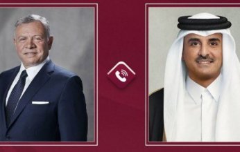 أمير قطر يتلقى اتصالا هاتفيا من ملك الأردن