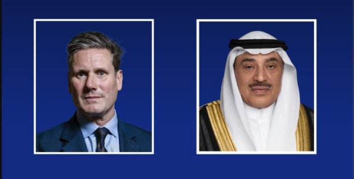 ولي العهد الكويتي يتلقى اتصالا هاتفيا من رئيس وزراء المملكة المتحدة ولي العهد الكويتي يتلقى اتصالا هاتفيا من رئيس وزراء المملكة المتحدة