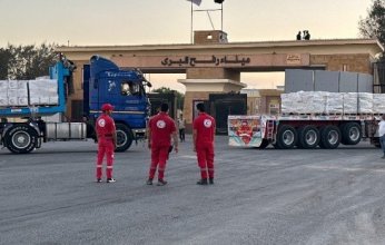 الهلال الأحمر المصري يدفع بأكثر من 86 ألف سلة غذائية لغزة عبر قافلة «زاد العزة» 151
